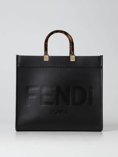 borsa fendi shopper nera|borse in pelle donna.